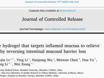 澳门博彩在线
熊炜助理教授在Journal of Controlled Release发表抗结肠炎水凝胶研究成果